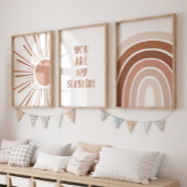 Boho Sun Quote Rainbow Kids Room Bilderwand Sets