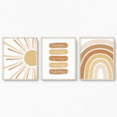 Boho Sun Rainbow Individuelle Name Kinder Affirmat Bilderwand Sets