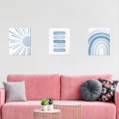 Boho Sun Rainbow Individuelle Name Kinder Affirmat Bilderwand Sets (Wohnzimmer)