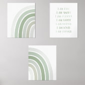 Boho Sun Rainbow Kids Affirmations Wall Art Bilderwand Sets (Vorderseite)