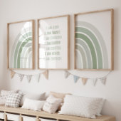 Boho Sun Rainbow Kids Affirmations Wall Art Bilderwand Sets