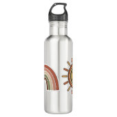 Boho Sun & Rainbow Water Bottle Edelstahlflasche (Vorderseite)