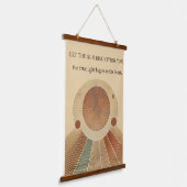 "Boho Sun Wall Tapestes - Goldene Sonne mit Inspir Wandteppich Mit Holzrahmen (Gewinkelt)