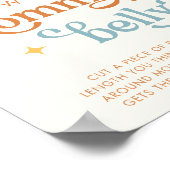 Boho Sun Wie groß ist Mommy's Belly Game Sign Poster (Ecke)