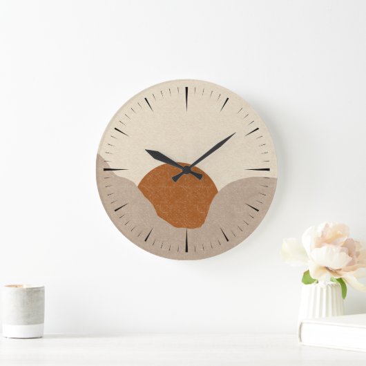Boho Sun Wüste Wall Clock Große Wanduhr (Zuhause)