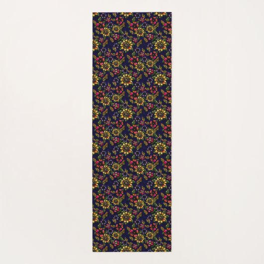 Boho Sunblumen | Blumenbeauty Yogamatte (Rückseite)