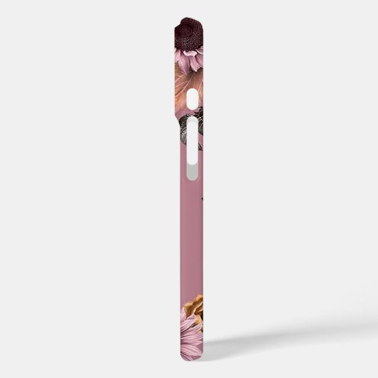 Boho Sunblumen Case-Mate iPhone Hülle (Rückseite / Links)