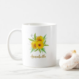 Boho Sunblumen mit Namensgeschenk Kaffeetasse