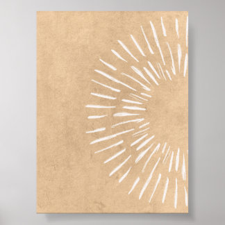 Boho Sunburst Wall Art Minimalistisch Sonnenschein Poster