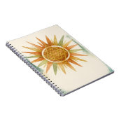 Boho Sunburst Watercolor Notebook – Personalized  Notizblock (Rechte Seite)