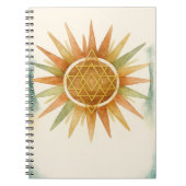 Boho Sunburst Watercolor Notebook – Personalized  Notizblock (Vorderseite)