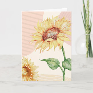 Boho sunflower Birthmother's Day Card Karte