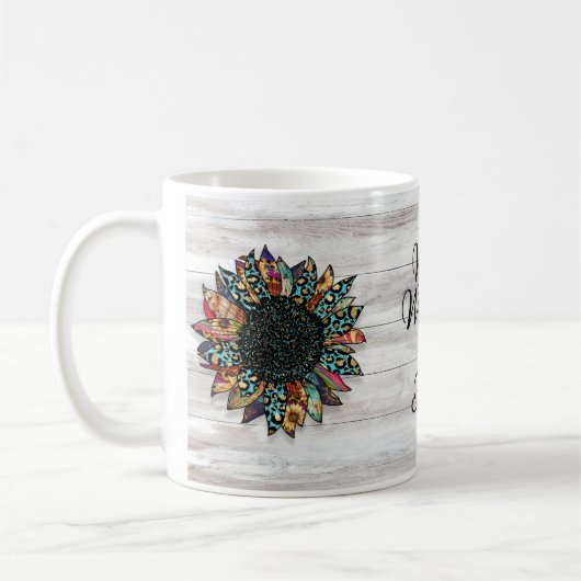 Boho Sunflower Cotattcore Classic Tasse (Links)