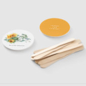 Boho Sunflower Eucalyptus Wedding Fächer (Non-assembled)