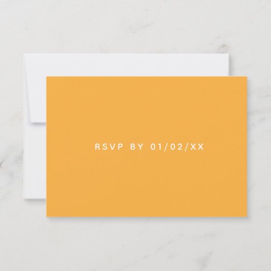 Boho Sunflower Eucalyptus Wedding RSVP Karte (Rückseite)