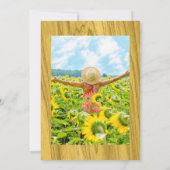 Boho Sunflower Eukalyptus Celebration of Life Invi Einladung (Rückseite)