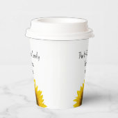 Boho Sunflower Family Wiedersehen Summer Barbecue Pappbecher (Rechts)