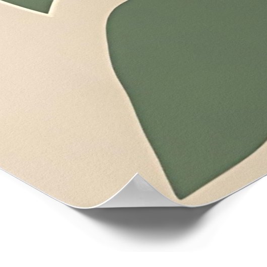 Boho Sunflower - Modern Desaturated Floral Poster (Ecke)