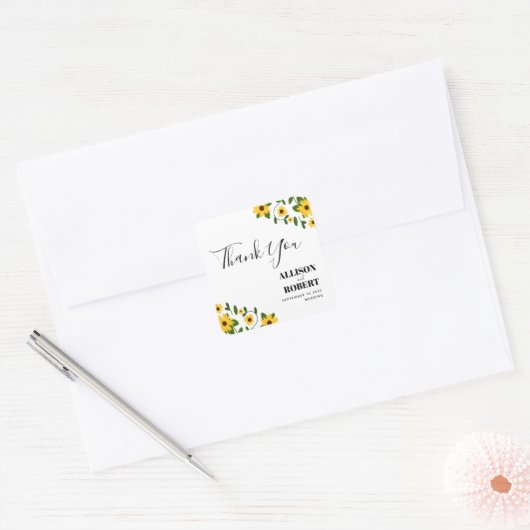 Boho Sunflower Patch Wedding Sticker (Umschlag)