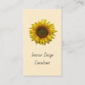 Boho Sunflower QR code Designer Rustic Cream Visitenkarte (Vorderseite)