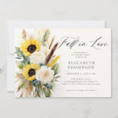 Boho Sunflower Rose Pampas Rustikales Brautparty Einladung (Vorderseite)