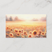 Boho Sunflower Rustic Watercolor Country Wedding Platzkarte (Vorderseite)