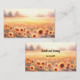 Boho Sunflower Rustic Watercolor Country Wedding Platzkarte