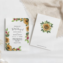 Boho Sunflower Rustic Wildblume Wedding