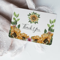 Boho Sunflower Rustic Wildblume Wedding Vielen Dan