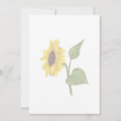 Boho Sunflower Rustic Wood Cross Wedding Einladung (Rückseite)