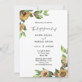 Boho Sunflower Rustikale Wildblume Engagement Part Einladung (Vorderseite)