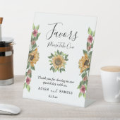 Boho Sunflower Rustikale Wildblume Gastgeschenke H Sockelschild (In SItu)