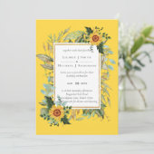 Boho Sunflower Sage Greenerity Wedding (Stehend Vorderseite)