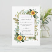 Boho Sunflower Sage Greenerity Wedding (Stehend Vorderseite)