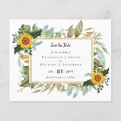 Boho Sunflower Sage Greenerity Wedding (Vorderseite)