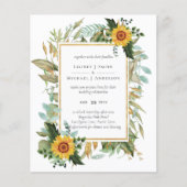 Boho Sunflower Sage Greenerity Wedding (Vorderseite)