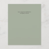 Boho Sunflower Sage Greenerity Wedding Flyer (Hinten)