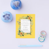 Boho Sunflower Sage Greenerity Wedding Flyer (Einzeln)