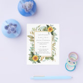 Boho Sunflower Sage Greenerity Wedding Flyer (Einzeln)