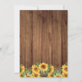 Boho Sunflower String Lights Baby Dusche Einladung (Rückseite)