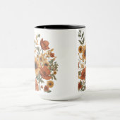 Boho Sunflower & Tribal Pattern Tasse - Warme Erde (Zentrum)