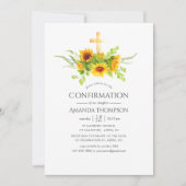 Boho Sunflowers Bestätigung Einladung (Vorderseite)