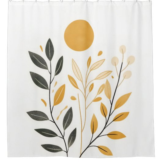 Boho Sunlit Oasis Duschvorhang (Vorderseite)