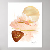 Boho Sunrise Bio Moderne Rost Gold Aquarell Foliendrucke (Vorderseite)