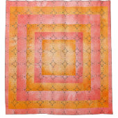 Boho Sunrise Pattern Duschvorhang (Vorderseite)