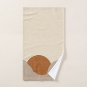 Boho Sunrise Terracotta Cream Sand Badhandtuch Set (Handtuch)