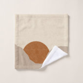 Boho Sunrise Terracotta Cream Sand Badhandtuch Set (Waschlappen)