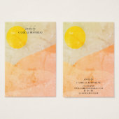 Boho Sunrise Wüste Abstrakt Earring Display Card (Vorne & Hinten)