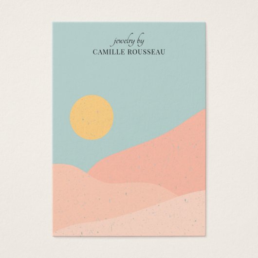 Boho Sunrise Wüste Abstrakt Earring Display Card (Vorderseite)
