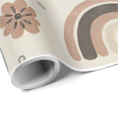 Boho Suns, Rainbows und Florals Geschenkpapier (Rolleneckpunkt)